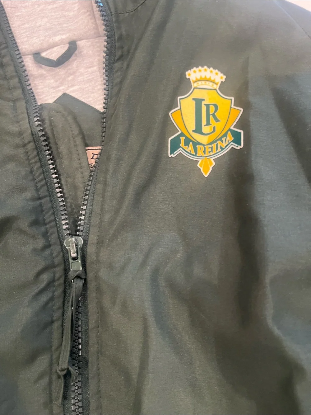 Timberland Dark Green Hooded Jacket with Yellow Crest